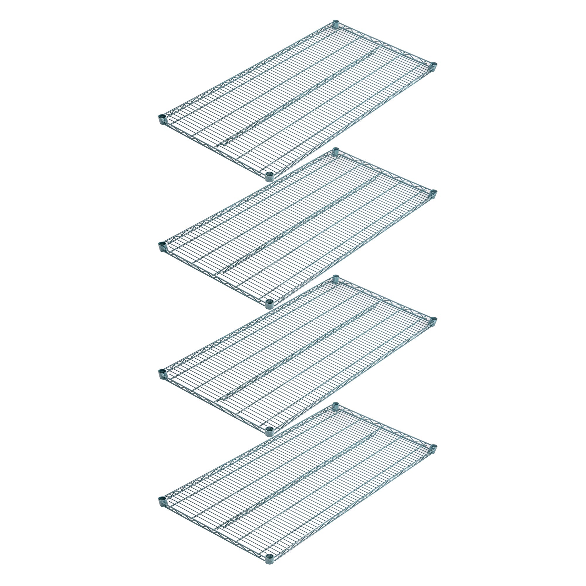 Chef 101 NSF Green Epoxy Shelf - Corrosion-Resistant - 24" x 48" - 4 count box