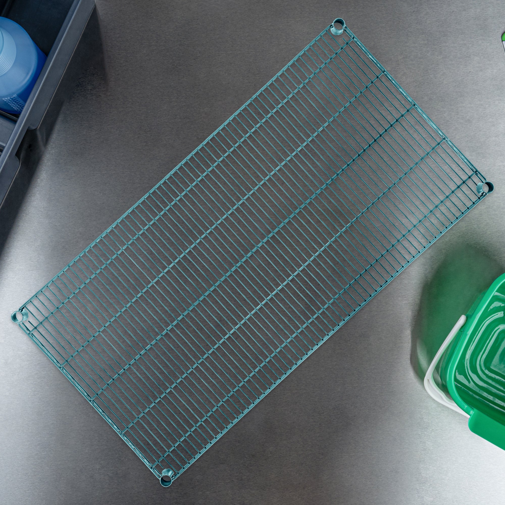 Chef 101 NSF Green Epoxy Shelf - Corrosion-Resistant - 24" x 48" - 4 count box