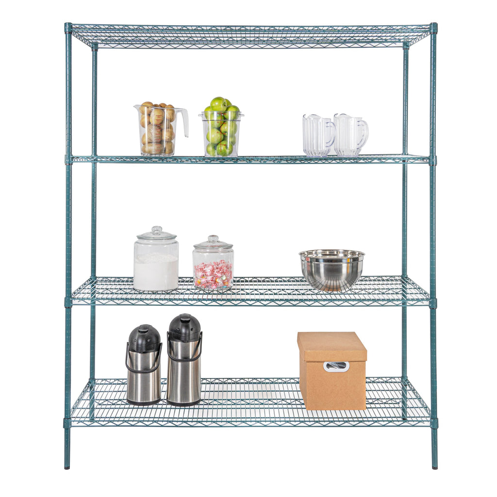 Chef 101 NSF Green Epoxy Shelf - Corrosion-Resistant - 24" x 60" - 4 count box