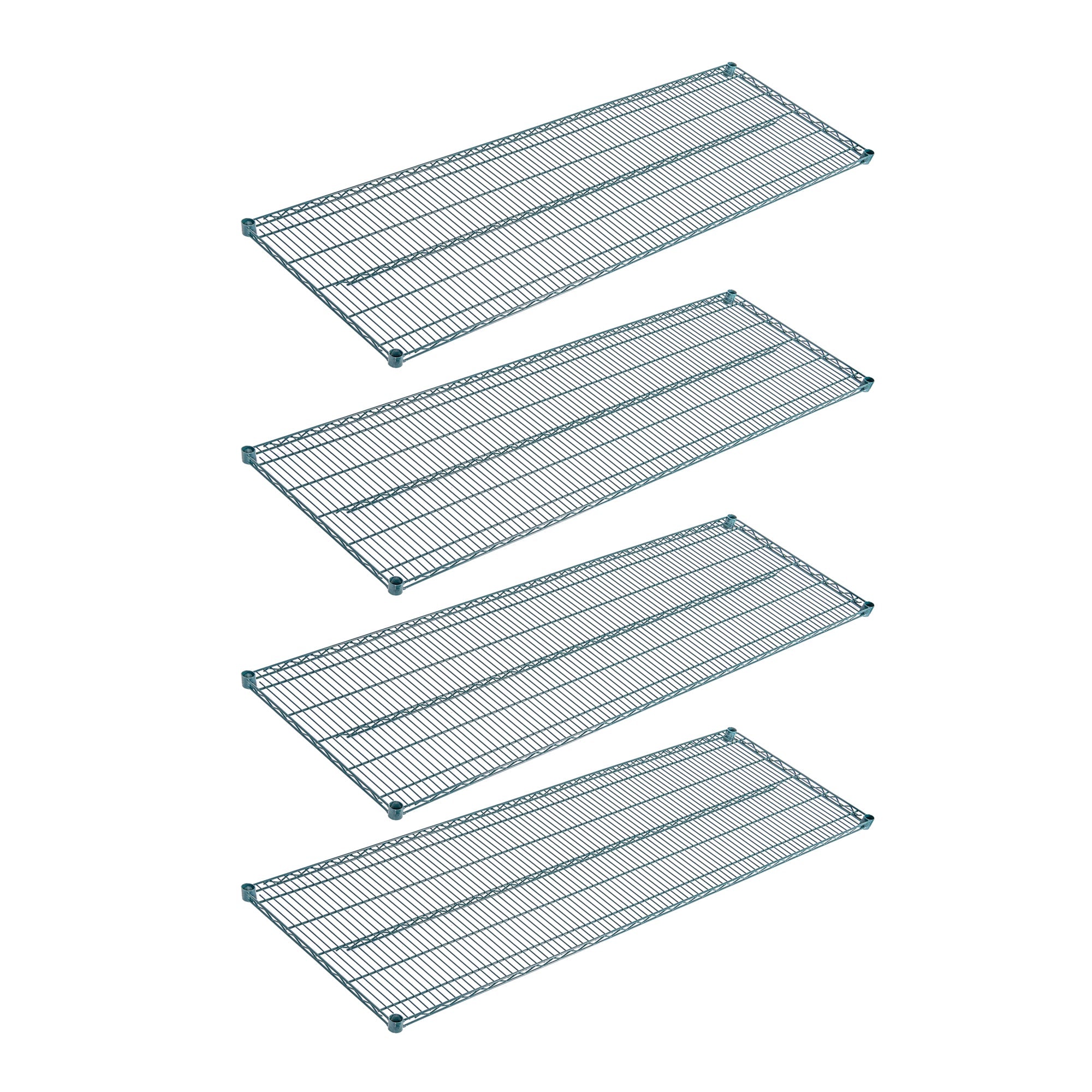 Chef 101 NSF Green Epoxy Shelf - Corrosion-Resistant - 24" x 72" - 4 count box