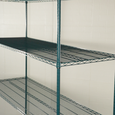 Chef 101 NSF Green Epoxy Shelf - Corrosion-Resistant - 24" x 72" - 4 count box
