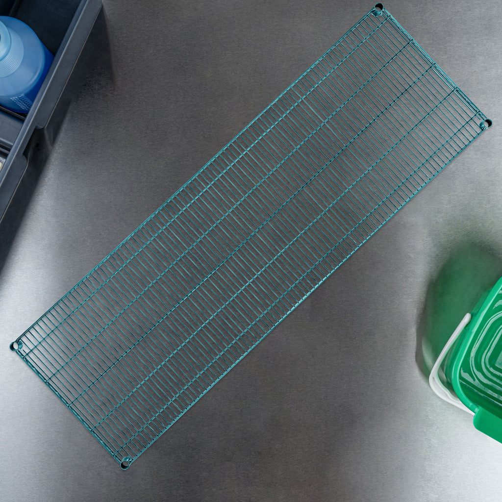 Chef 101 NSF Green Epoxy Shelf - Corrosion-Resistant - 24" x 72" - 4 count box