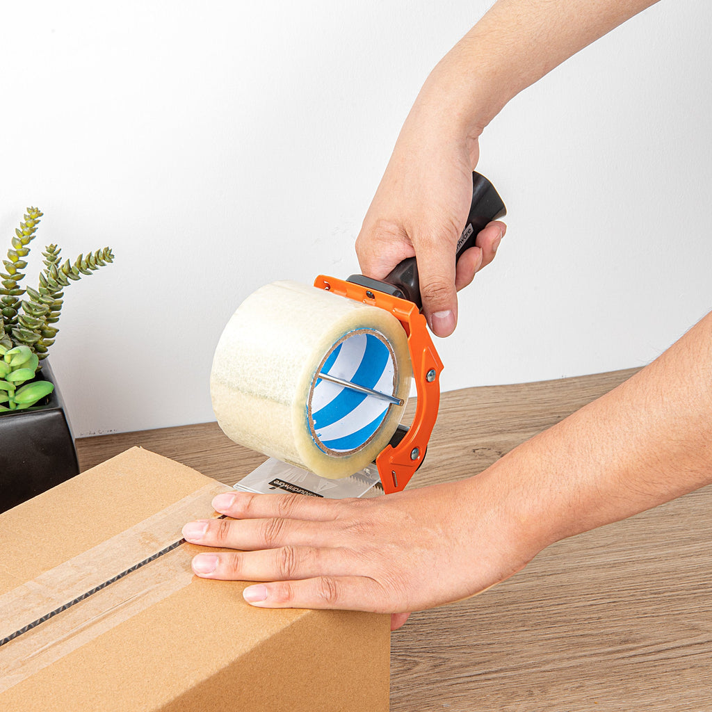 Handy Tek Orange Heavy-Duty Tape Dispenser Gun - 3" - 10 count box