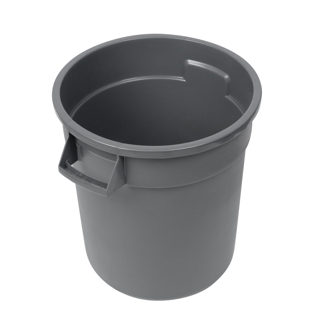 RW Clean 10 gal Gray Plastic Commercial Trash Can / Ingredient Bin - 18 1/4" x 15 3/4" x 17 1/4" - 1 count box