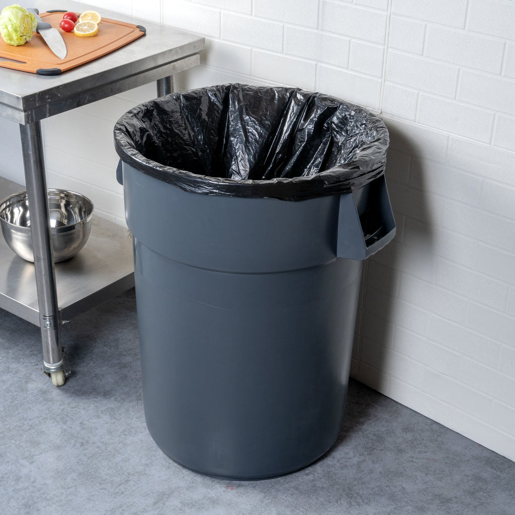 RW Clean 44 gal Gray Plastic Commercial Trash Can / Ingredient Bin - 27 1/2" x 23 3/4" x 31" - 1 count box
