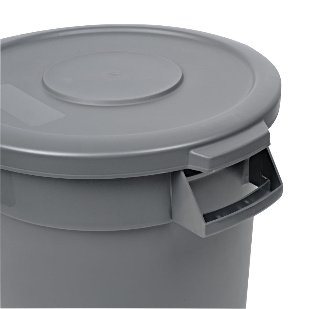 RW Clean Gray Plastic Commercial Trash Can / Ingredient Bin Lid - Fits 10 gal - 1 count box