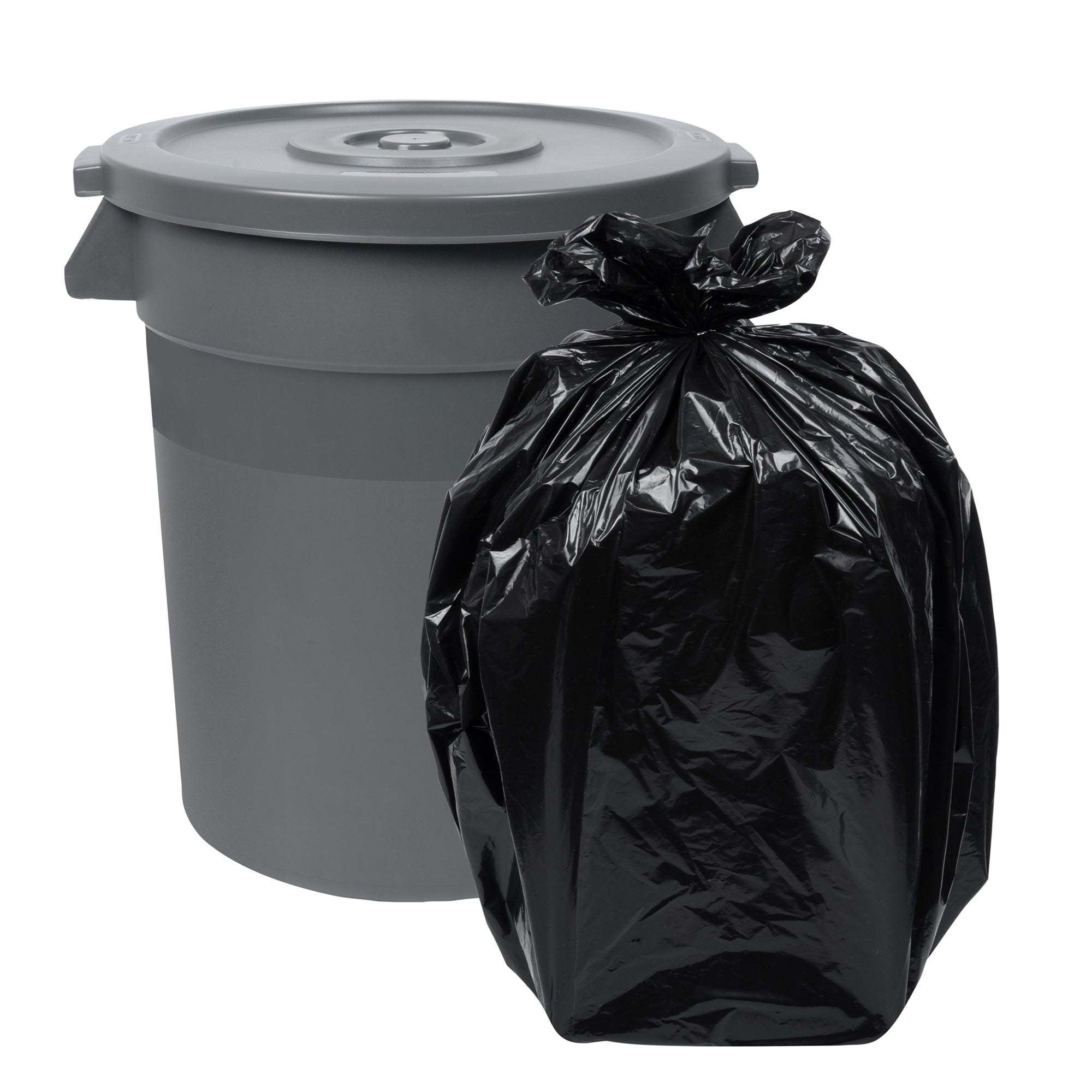 RW Clean Gray Plastic Commercial Trash Can / Ingredient Bin Lid - Fits 20 gal - 1 count box