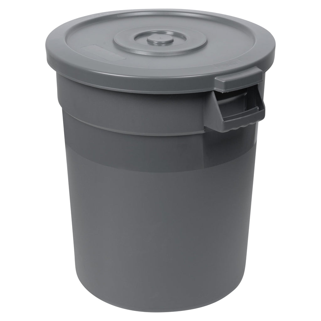 RW Clean Gray Plastic Commercial Trash Can / Ingredient Bin Lid - Fits 20 gal - 1 count box