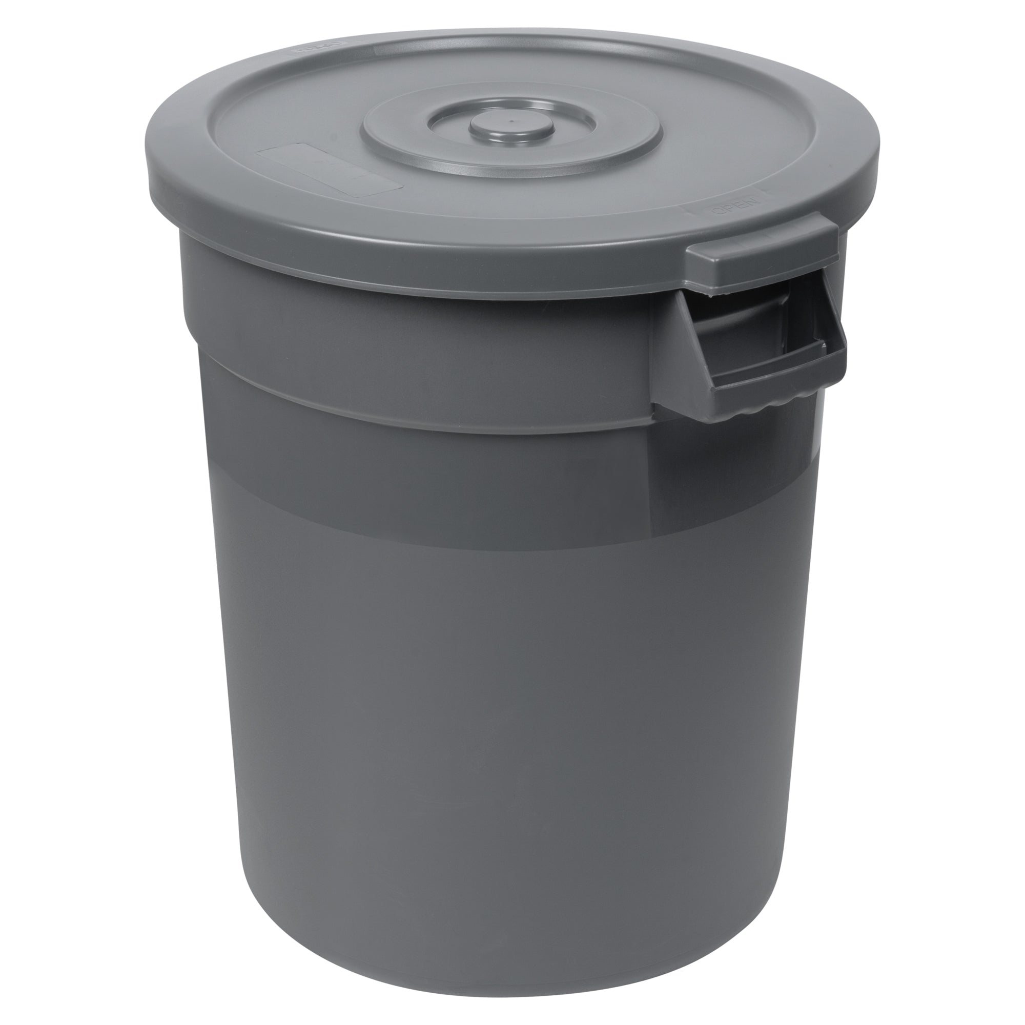 RW Clean Gray Plastic Commercial Trash Can / Ingredient Bin Lid - Fits 20 gal - 1 count box