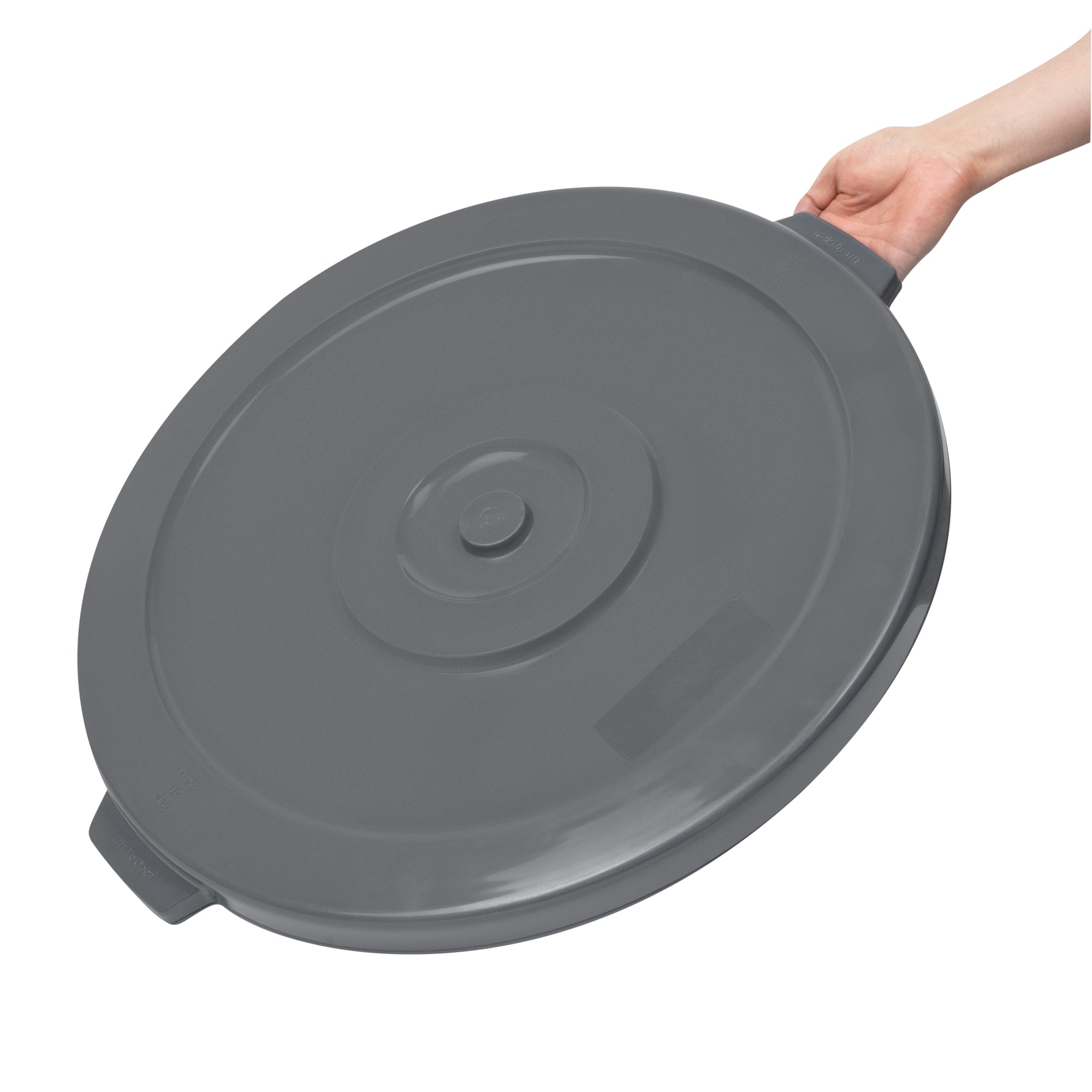 RW Clean Gray Plastic Commercial Trash Can / Ingredient Bin Lid - Fits 32 gal - 1 count box