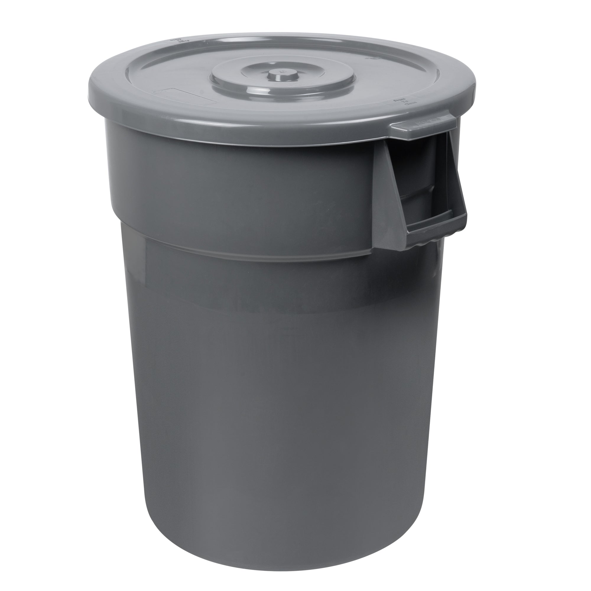 RW Clean Gray Plastic Commercial Trash Can / Ingredient Bin Lid - Fits 44 gal - 1 count box