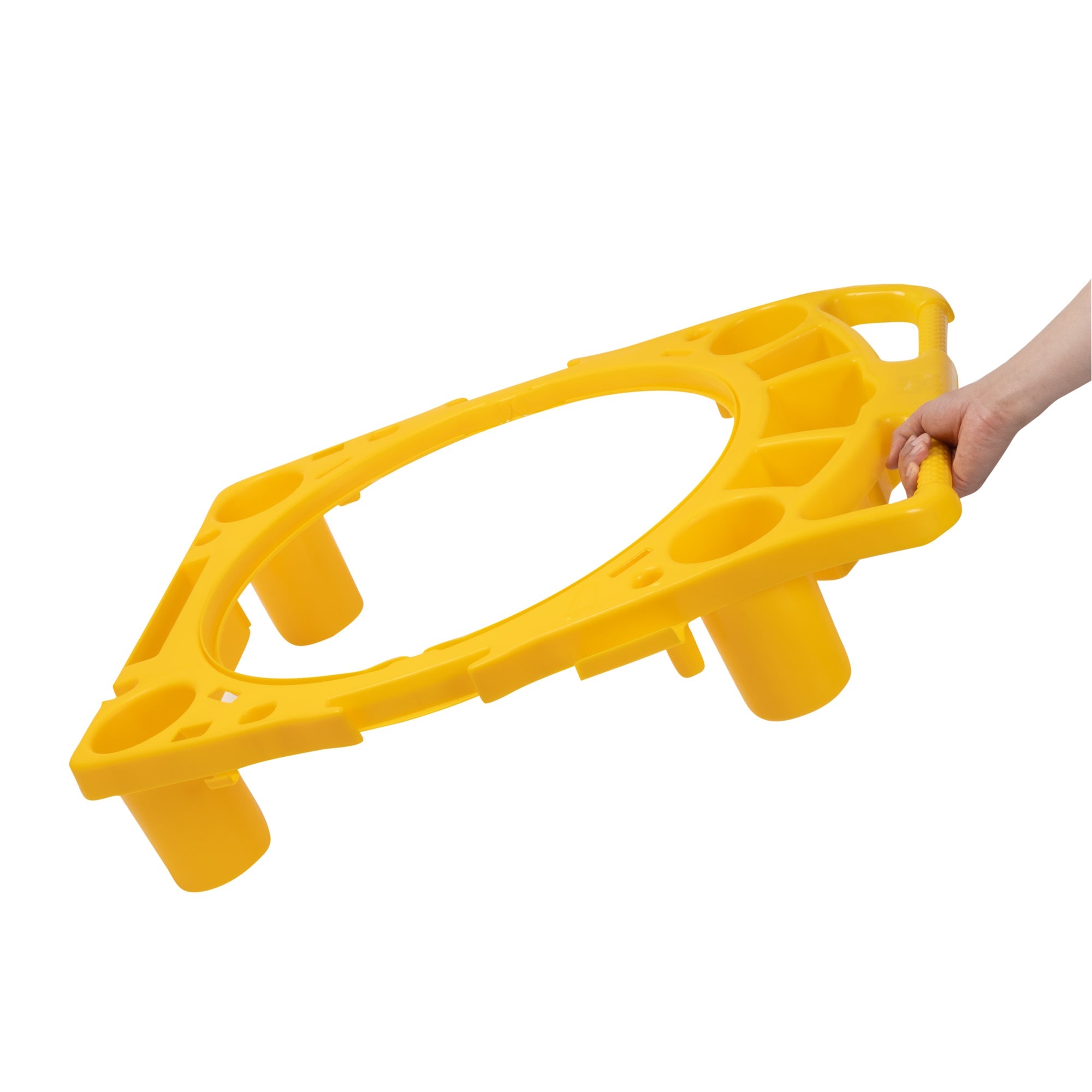 RW Clean Yellow Plastic Commercial Trash Can / Ingredient Bin Caddy - Fits 44 gal - 1 count box