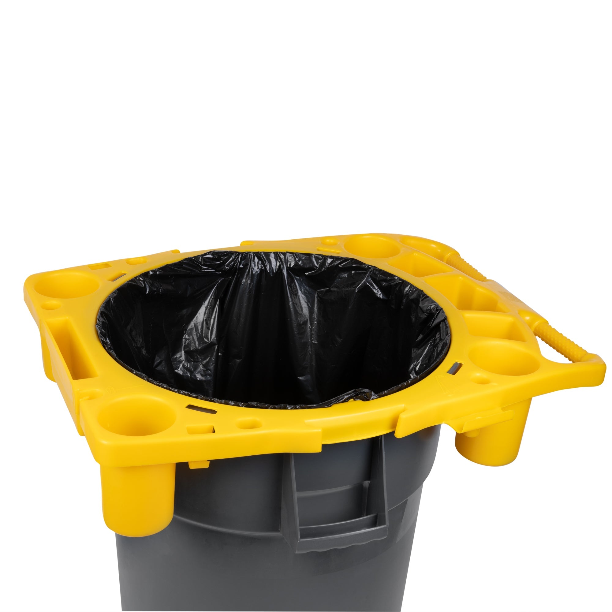 RW Clean Yellow Plastic Commercial Trash Can / Ingredient Bin Caddy - Fits 44 gal - 1 count box