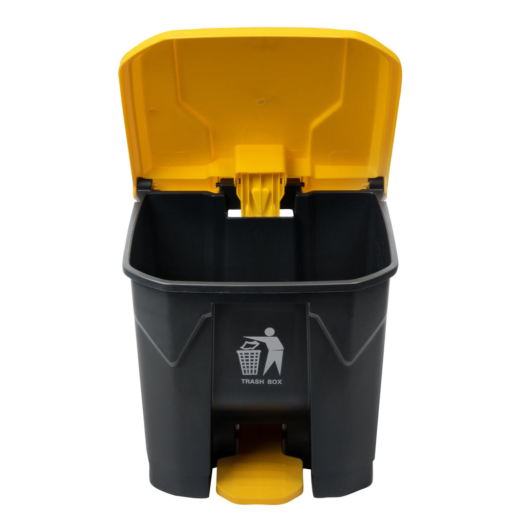 RW Clean 8 gal Dark Gray Plastic Step-On Trash Can - 17" x 15 3/4" x 17 1/4" - 1 count box