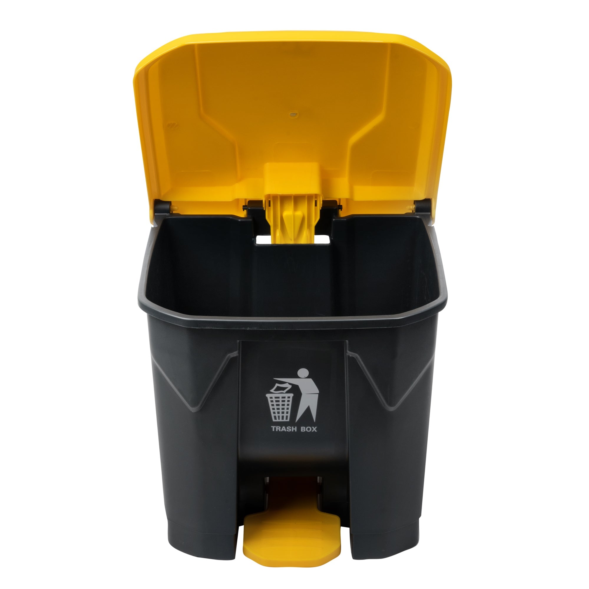 RW Clean 8 gal Dark Gray Plastic Step-On Trash Can - 17" x 15 3/4" x 17 1/4" - 1 count box