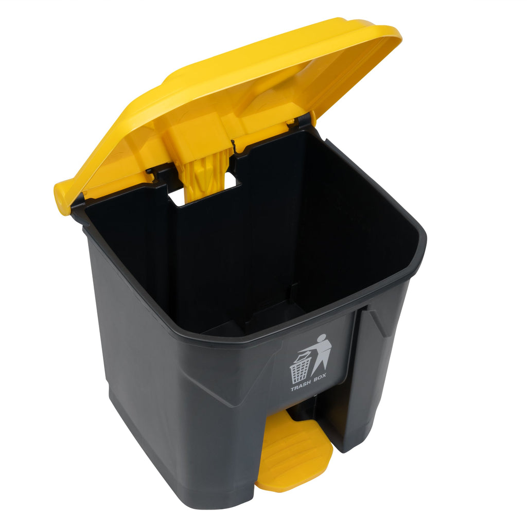 RW Clean 8 gal Dark Gray Plastic Step-On Trash Can - 17" x 15 3/4" x 17 1/4" - 1 count box