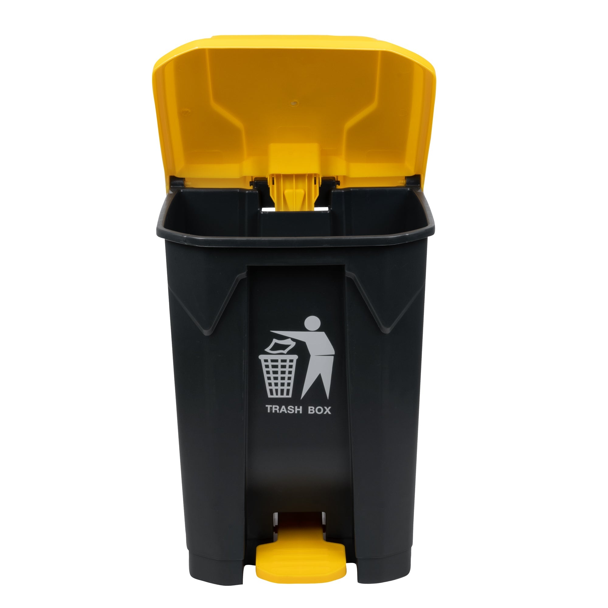 RW Clean 13 gal Dark Gray Plastic Step-On Trash Can - 17" x 15 3/4" x 23 1/2" - 1 count box