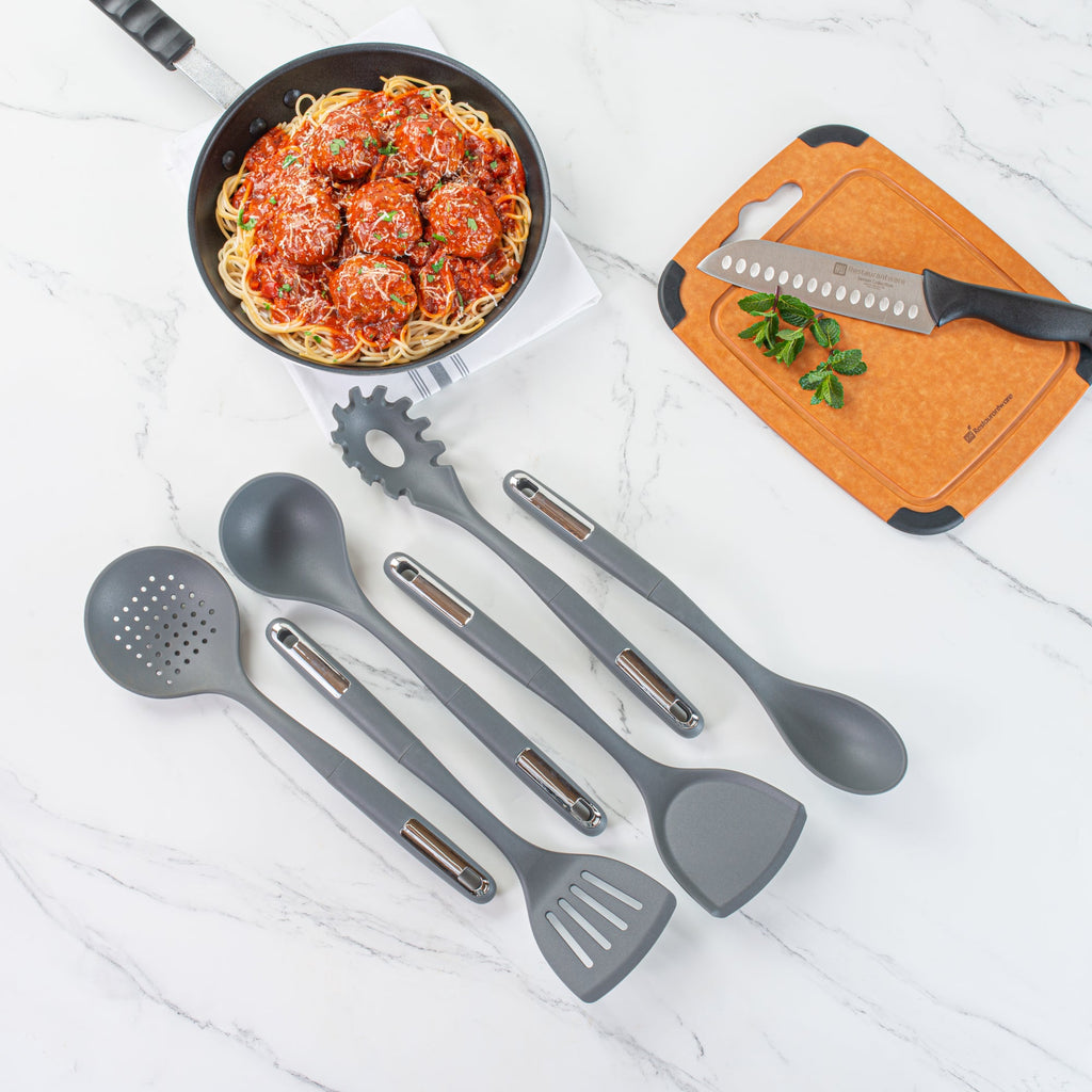 Met Lux Dark Gray Silicone Cooking Utensil Set - 6-Piece - 1 count box