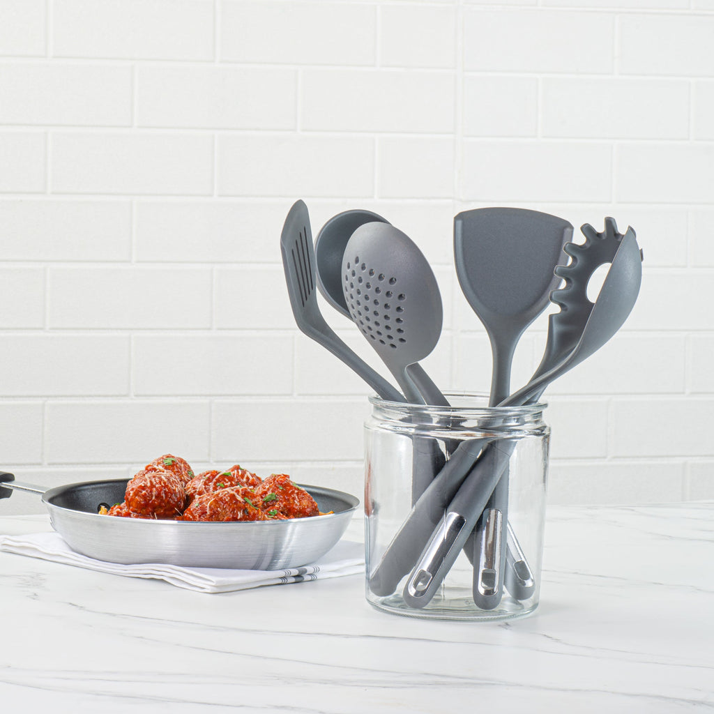 Met Lux Dark Gray Silicone Cooking Utensil Set - 6-Piece - 1 count box