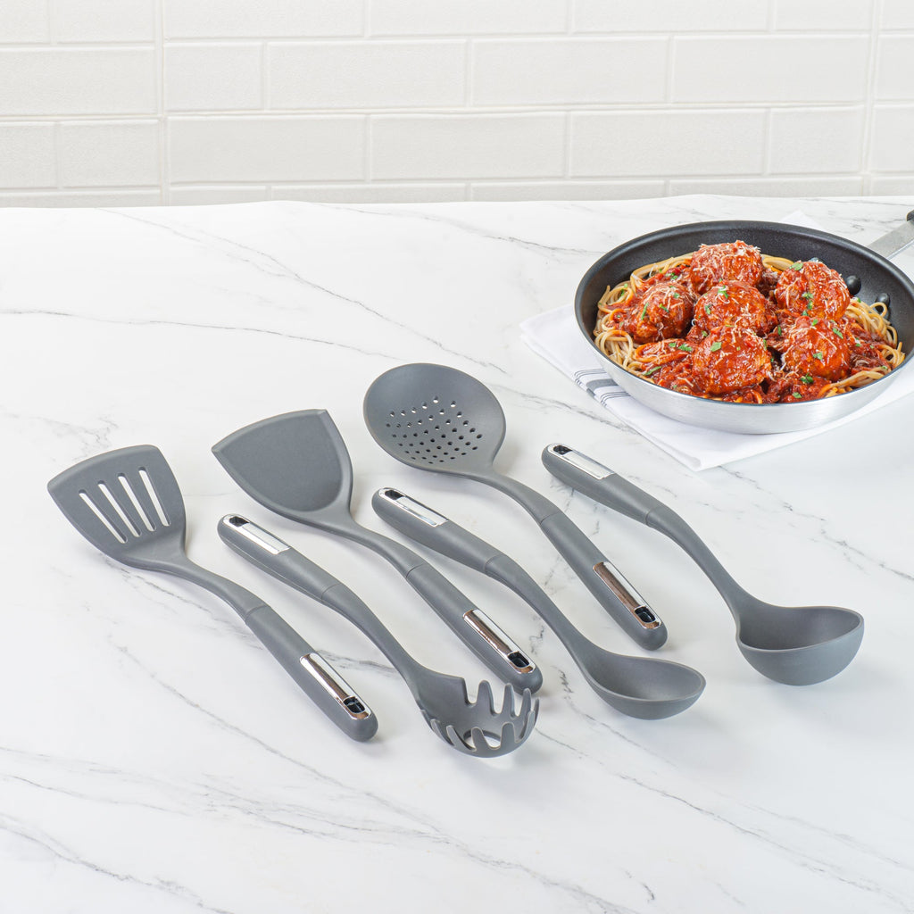 Met Lux Dark Gray Silicone Cooking Utensil Set - 6-Piece - 10 count box