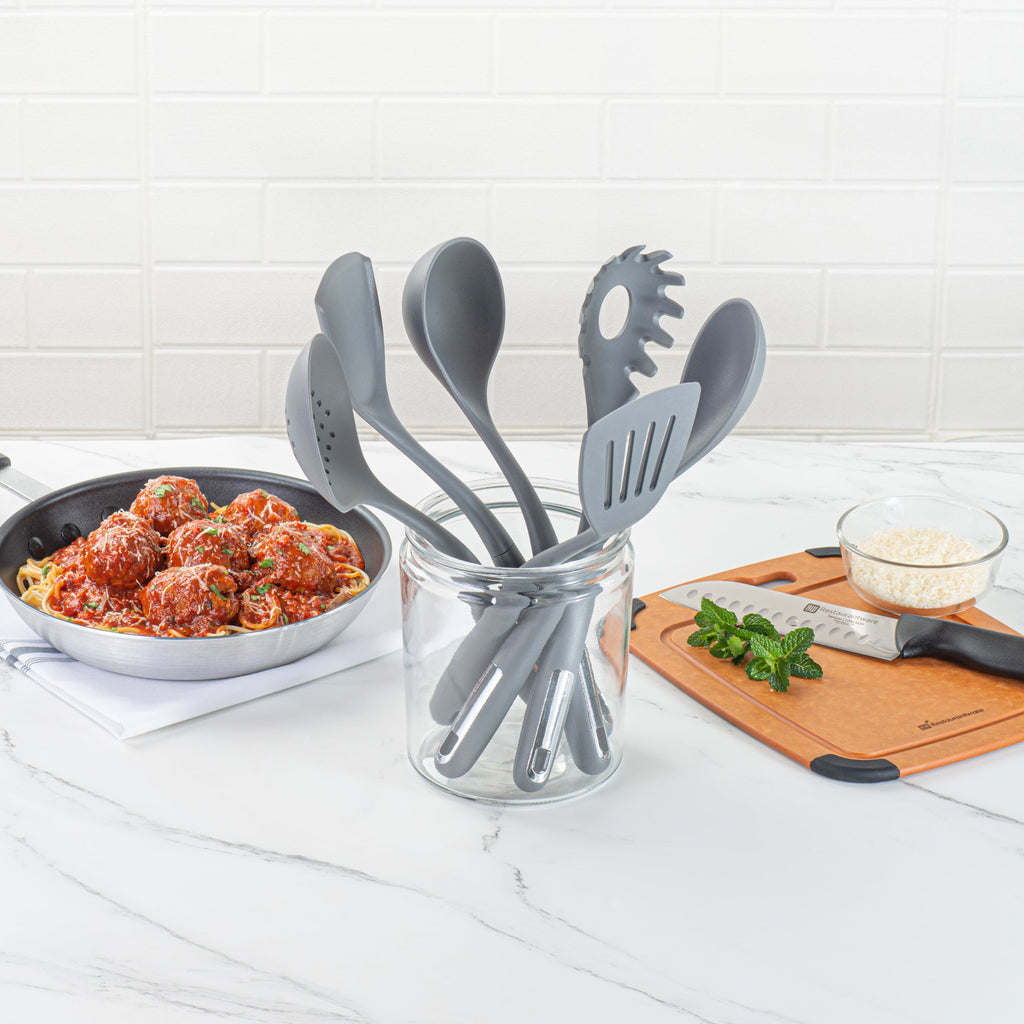 Met Lux Dark Gray Silicone Cooking Utensil Set - 6-Piece - 10 count box