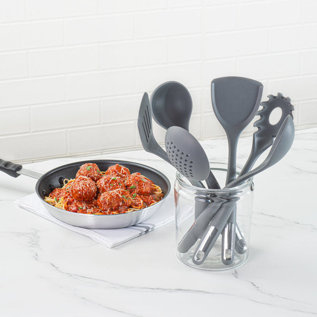 Met Lux Dark Gray Silicone Cooking Utensil Set - 6-Piece - 10 count box