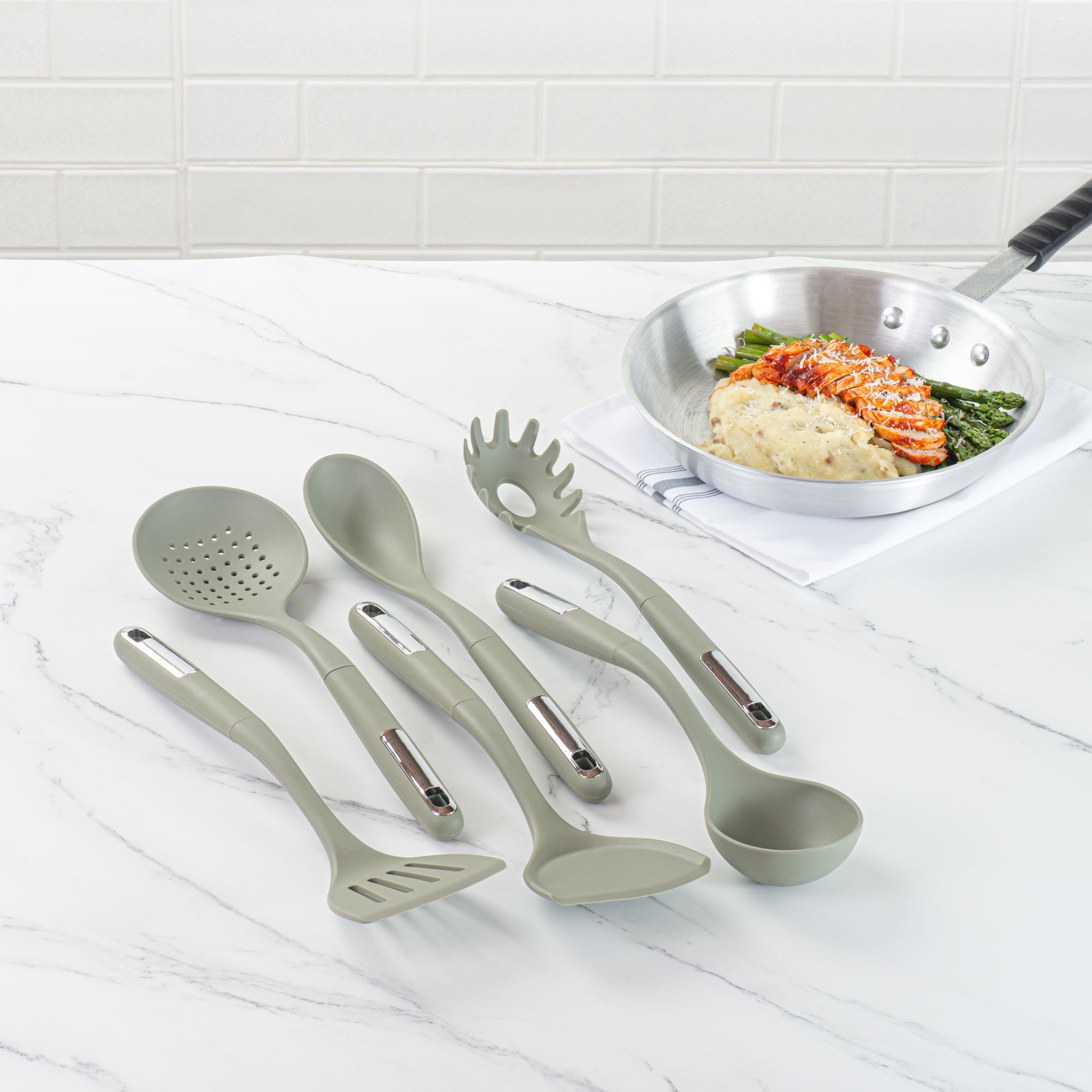Met Lux Green Silicone Cooking Utensil Set - 6-Piece - 10 count box