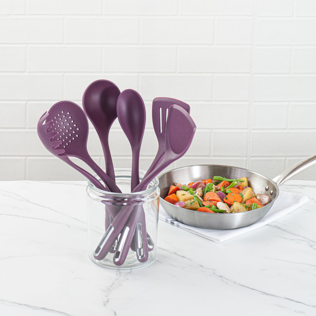Met Lux Purple Silicone Cooking Utensil Set - 6-Piece - 1 count box