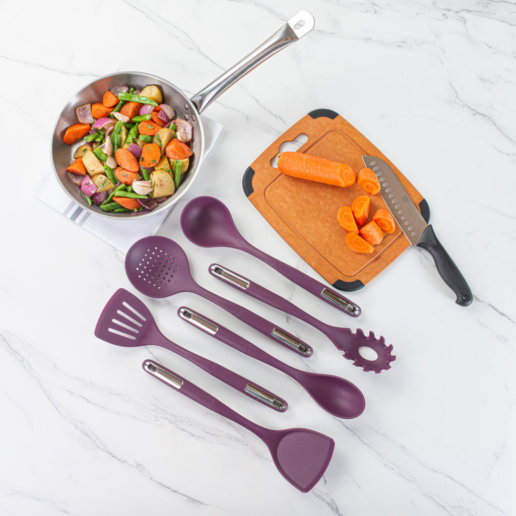 Met Lux Purple Silicone Cooking Utensil Set - 6-Piece - 10 count box