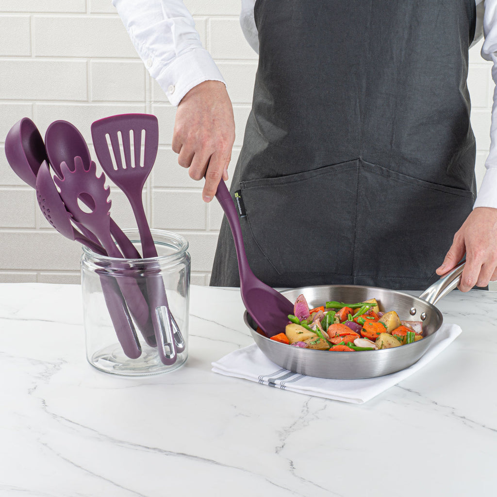 Met Lux Purple Silicone Cooking Utensil Set - 6-Piece - 10 count box