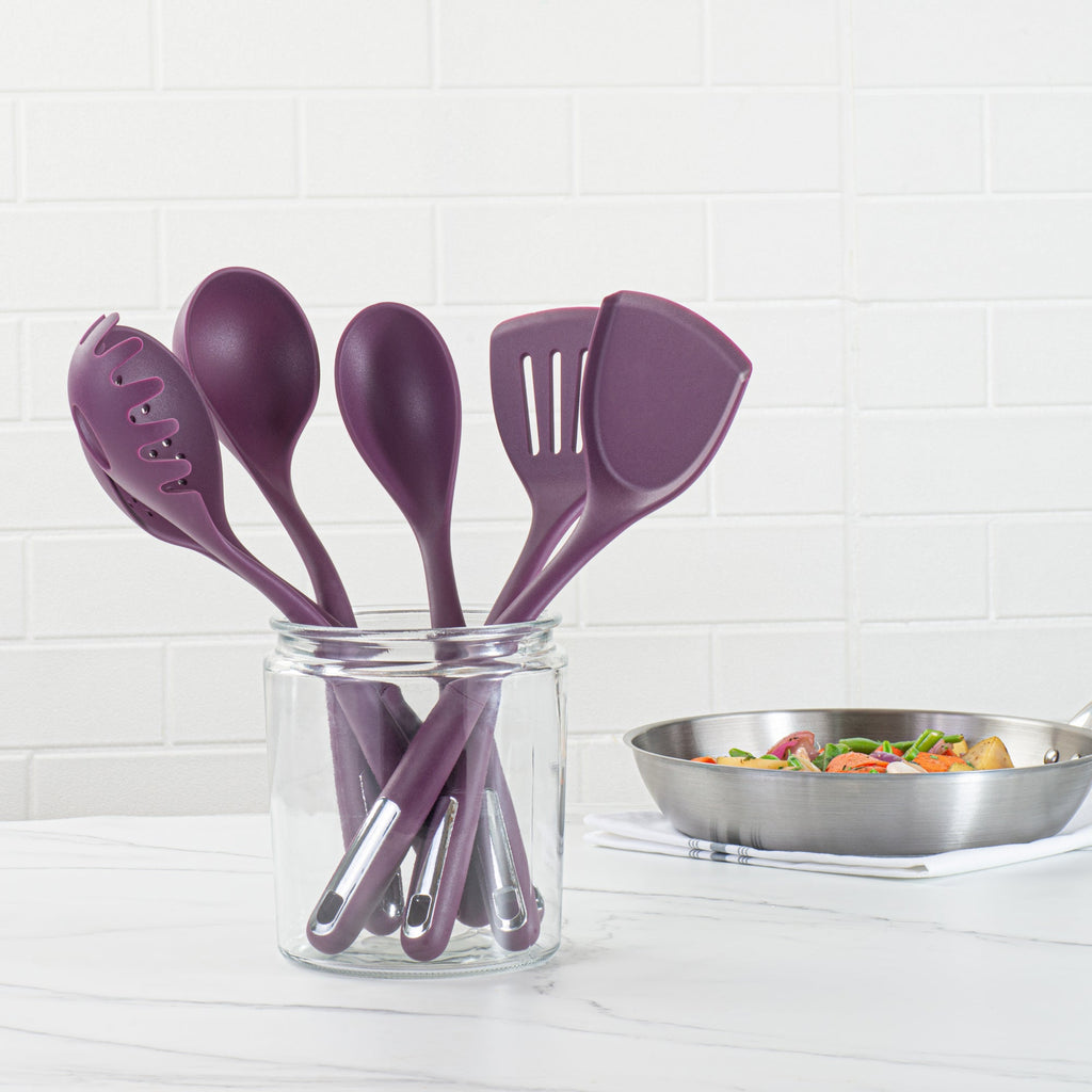 Met Lux Purple Silicone Cooking Utensil Set - 6-Piece - 10 count box