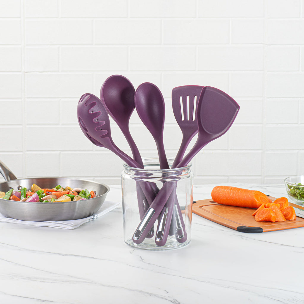 Met Lux Purple Silicone Cooking Utensil Set - 6-Piece - 10 count box