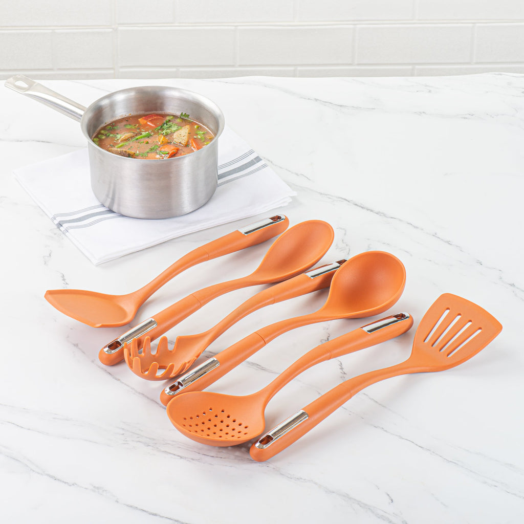 Met Lux Orange Silicone Cooking Utensil Set - 6-Piece - 1 count box