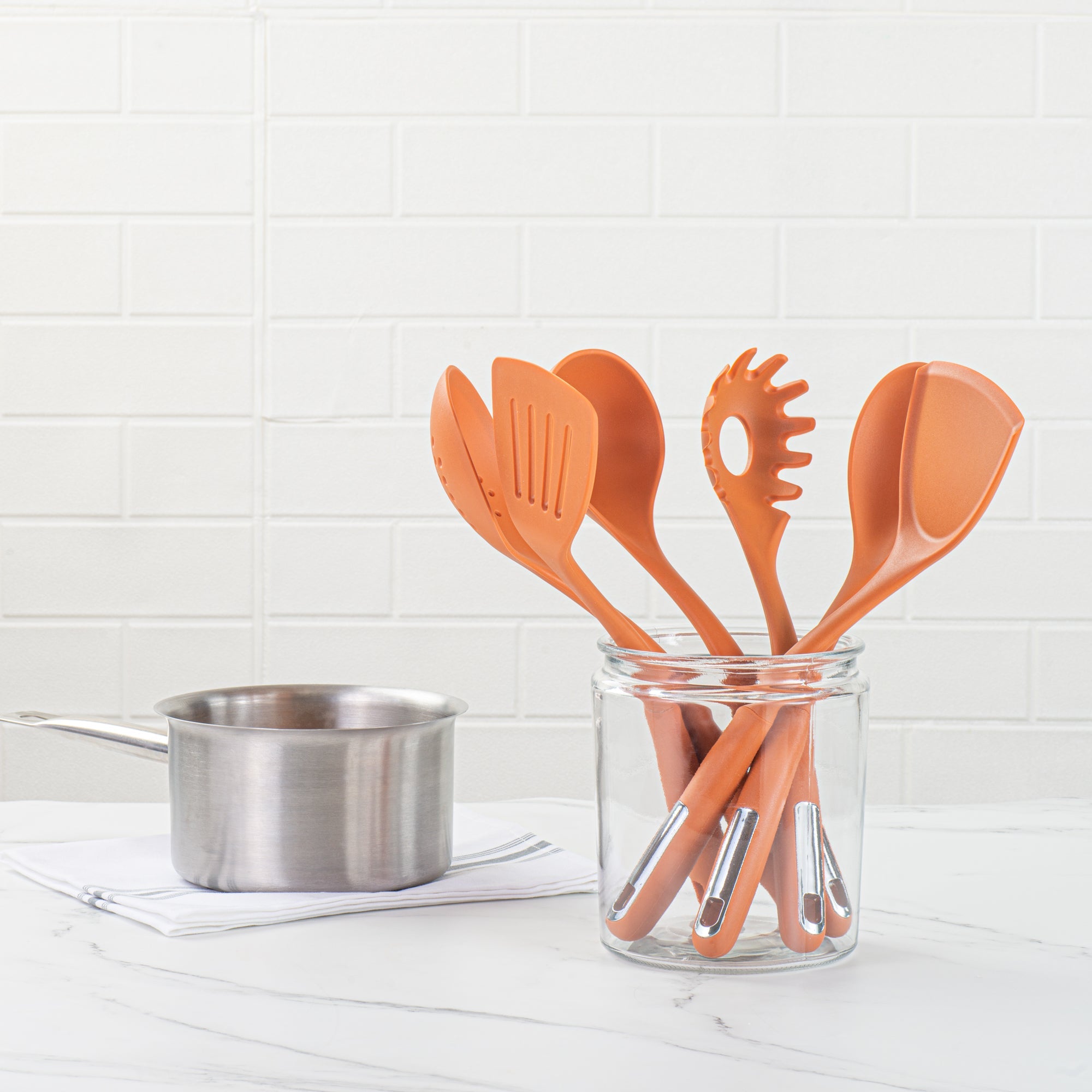 Met Lux Orange Silicone Cooking Utensil Set - 6-Piece - 1 count box