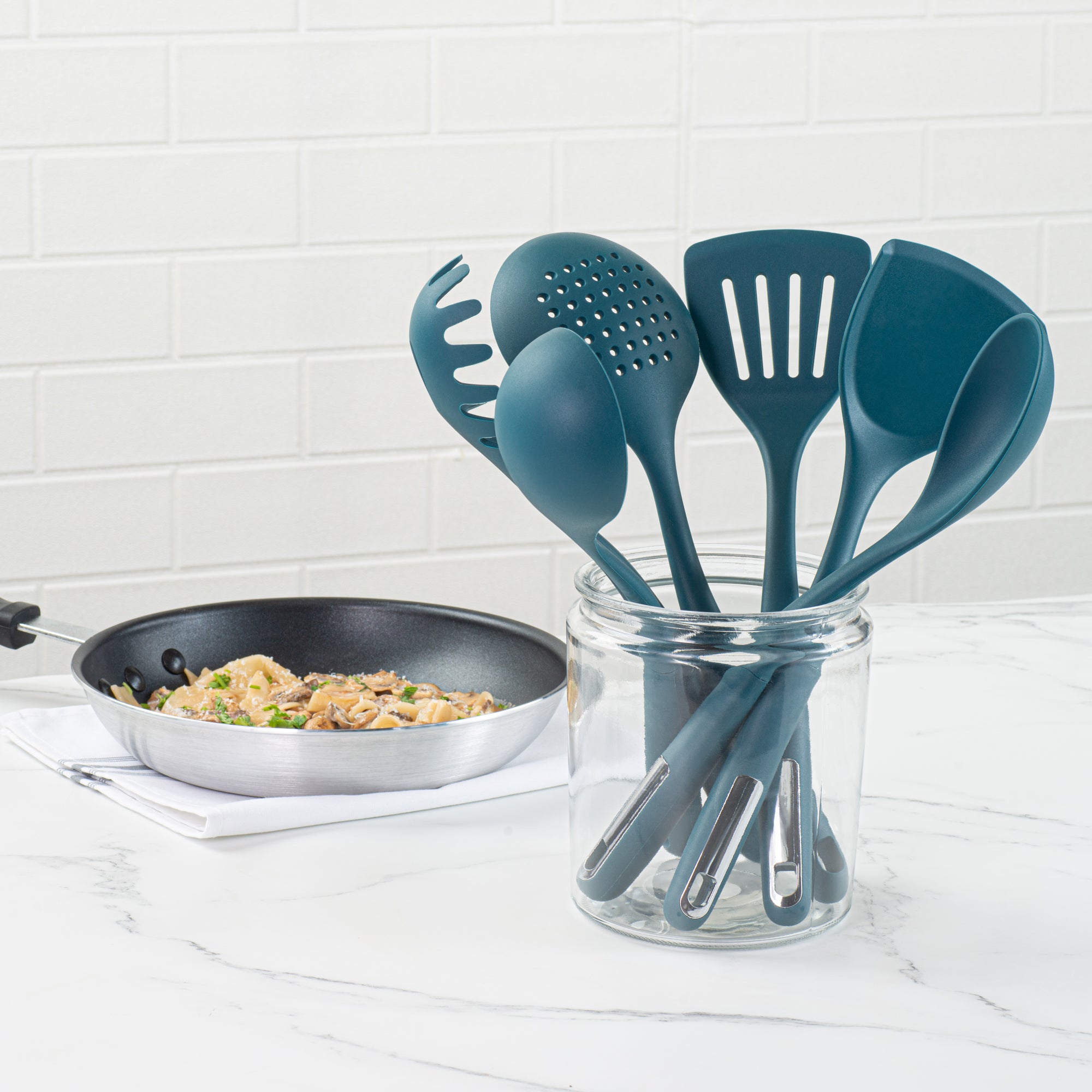 Met Lux Teal Silicone Cooking Utensil Set - 6-Piece - 10 count box