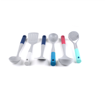Met Lux Gray and Assorted Nylon High Heat Cooking Utensil Set - 6-Piece - 10 count box