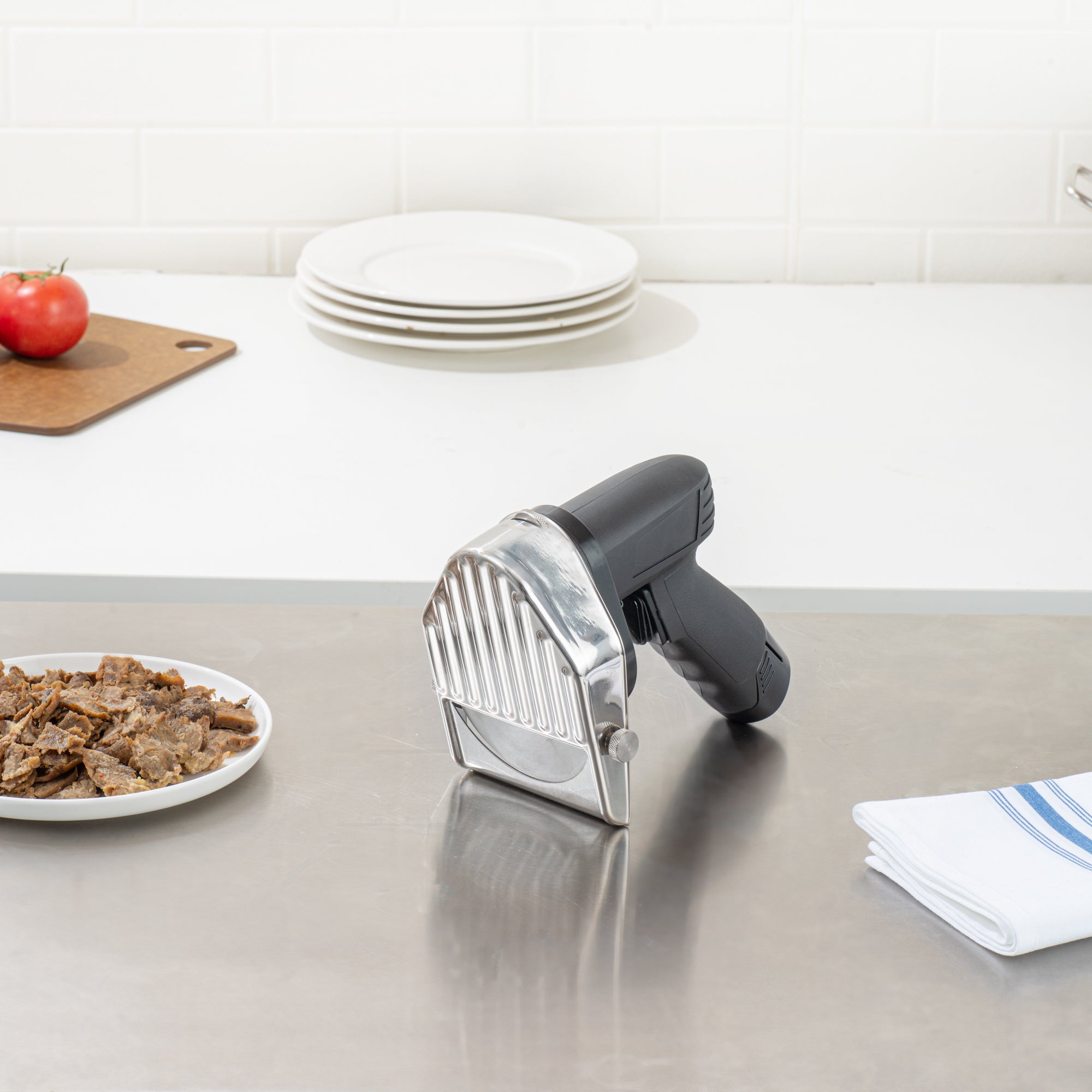 Hi Tek Cordless Kebab Slicer / Gyro Cutter - 80W, 110V/240V - 1 count box