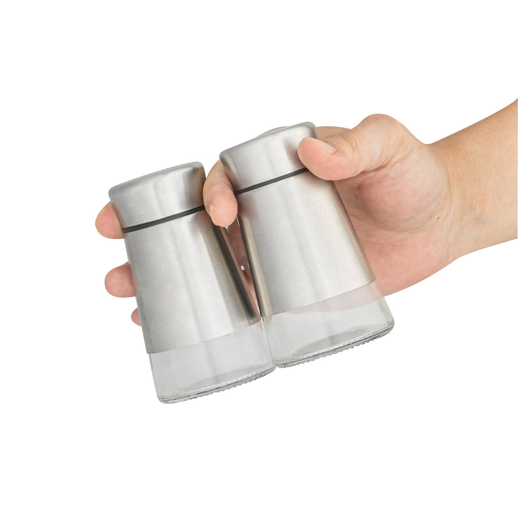 Met Lux 2 oz Stainless Steel Salt and Pepper Shaker Set - 1 count box