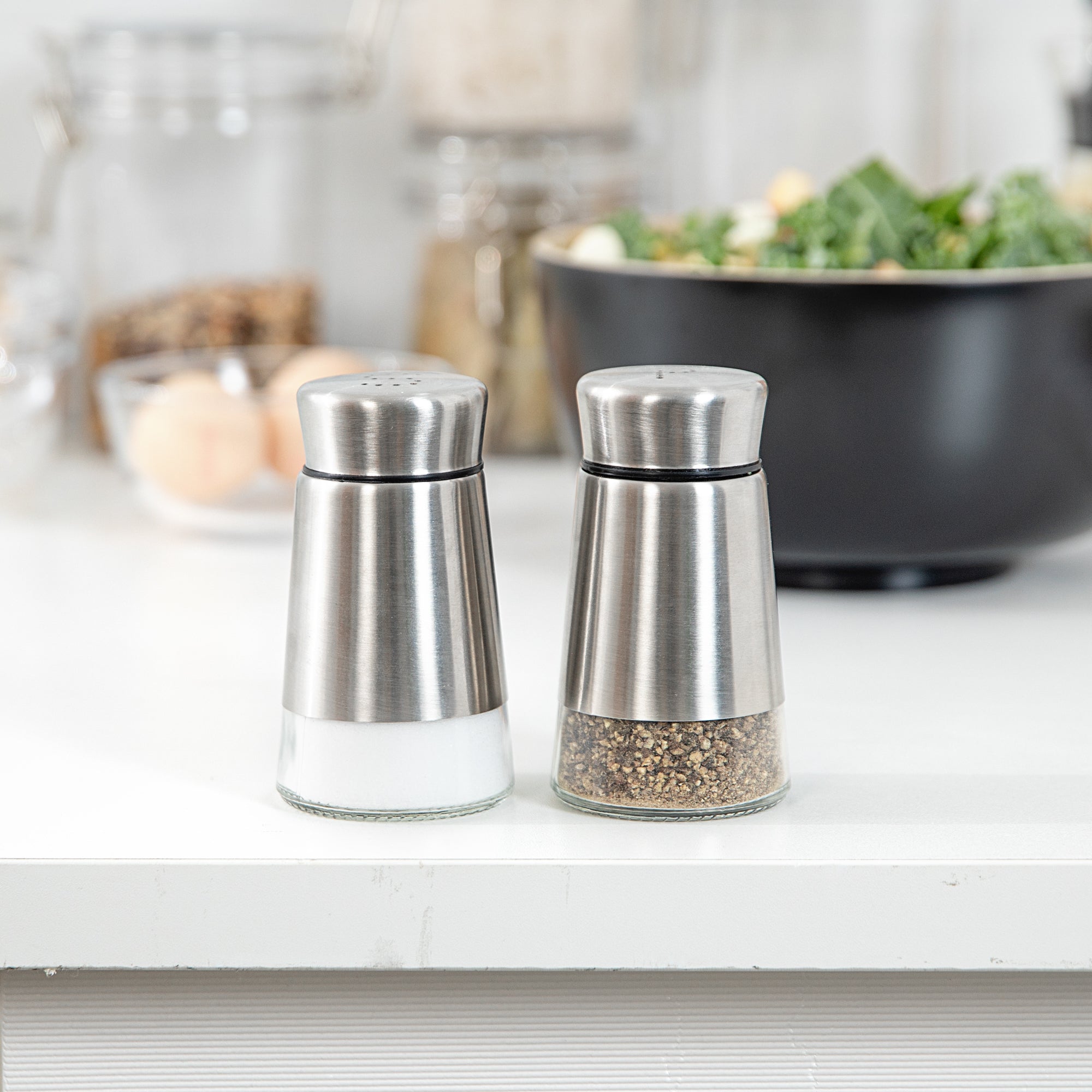 Met Lux 2 oz Stainless Steel Salt and Pepper Shaker Set - 1 count box