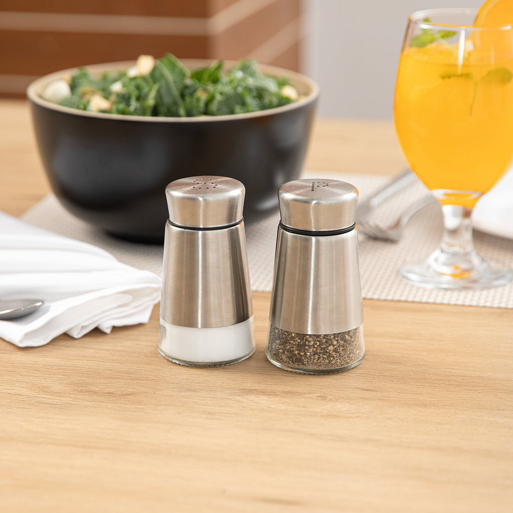 Met Lux 2 oz Stainless Steel Salt and Pepper Shaker Set - 1 count box