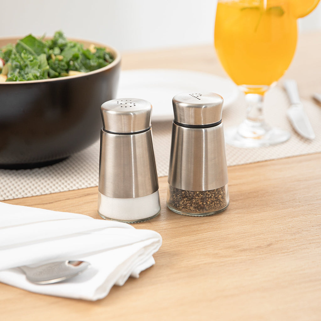Met Lux 2 oz Stainless Steel Salt and Pepper Shaker Set - 1 count box