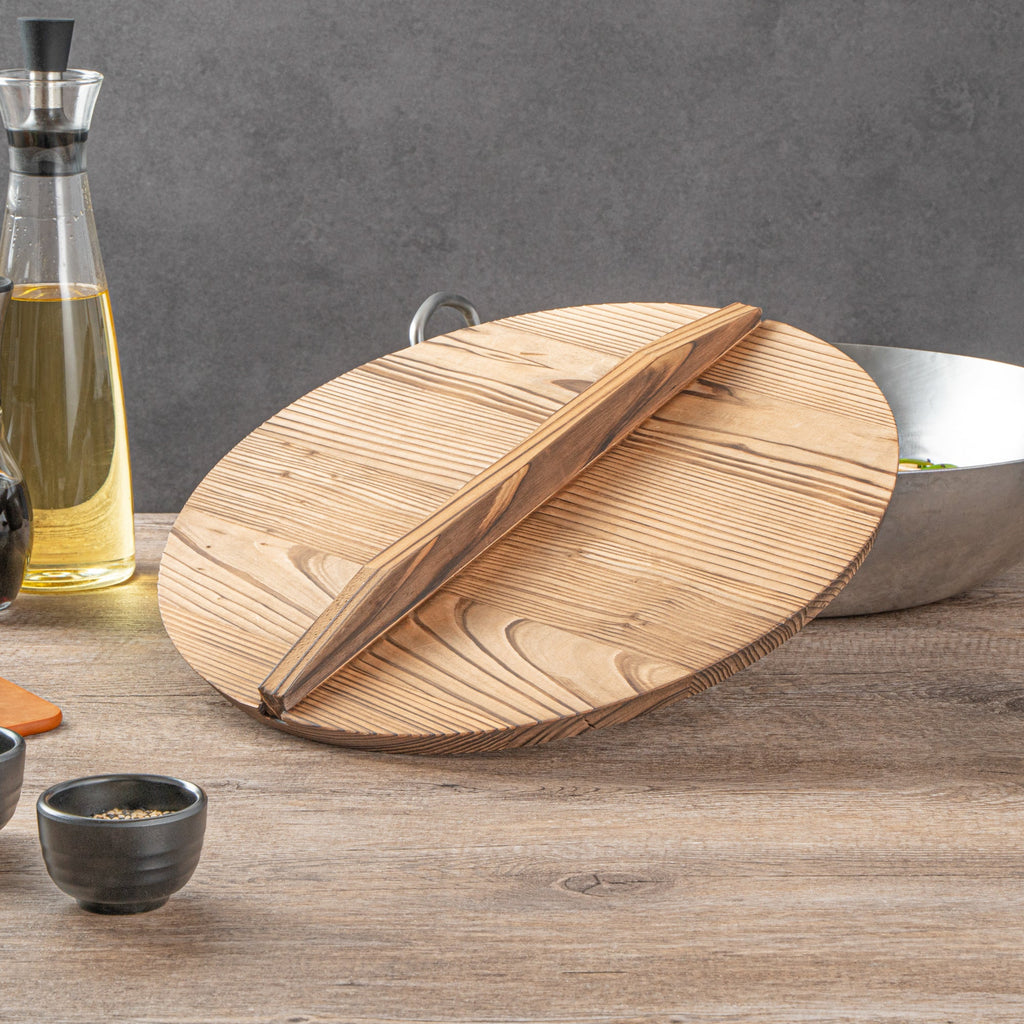 Motomori 12" Handmade Lightweight Wood Wok Lid - 1 count box