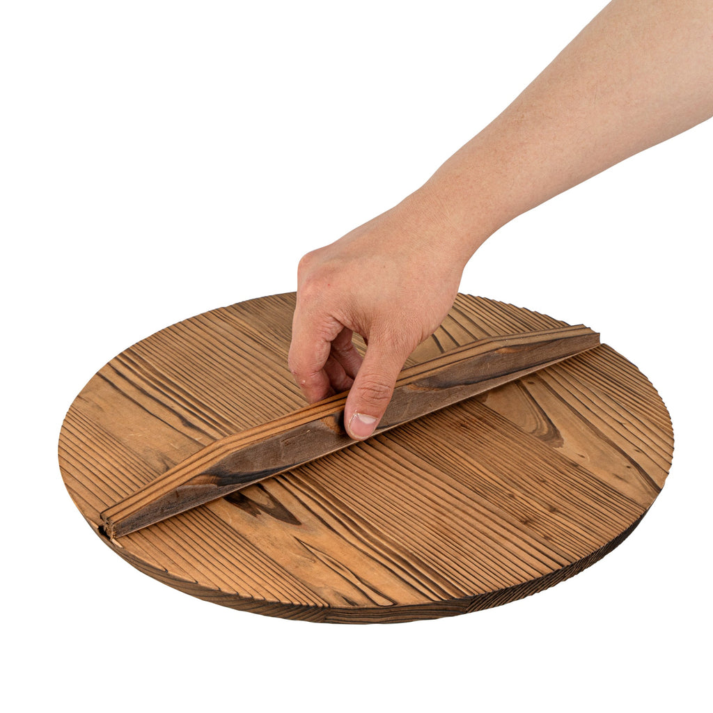 Motomori 12" Handmade Lightweight Wood Wok Lid - 10 count box