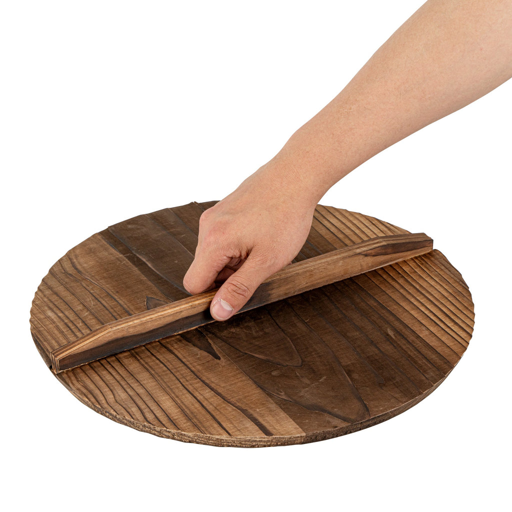 Motomori 14" Handmade Lightweight Wood Wok Lid - 1 count box