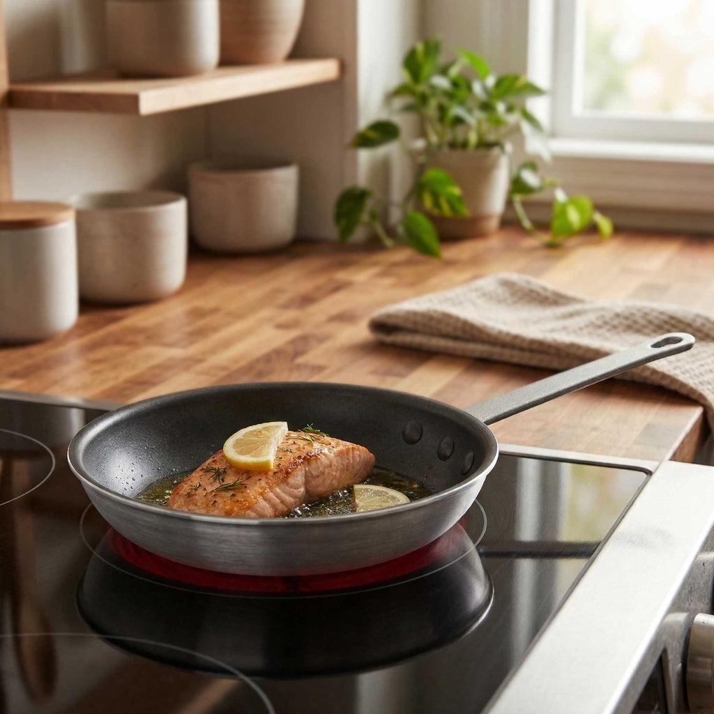 Met Lux Aluminum 8" Fry Pan - Non-Stick - 6 count box