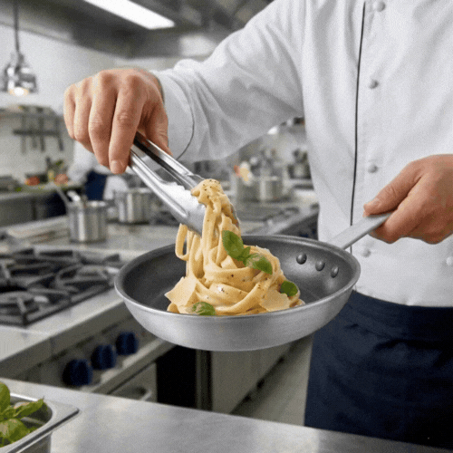 Met Lux Aluminum 8" Fry Pan - Non-Stick - 6 count box