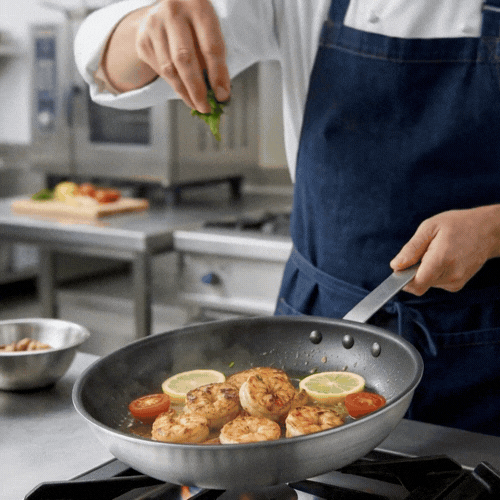 Met Lux Aluminum 12" Fry Pan - Non-Stick - 1 count box