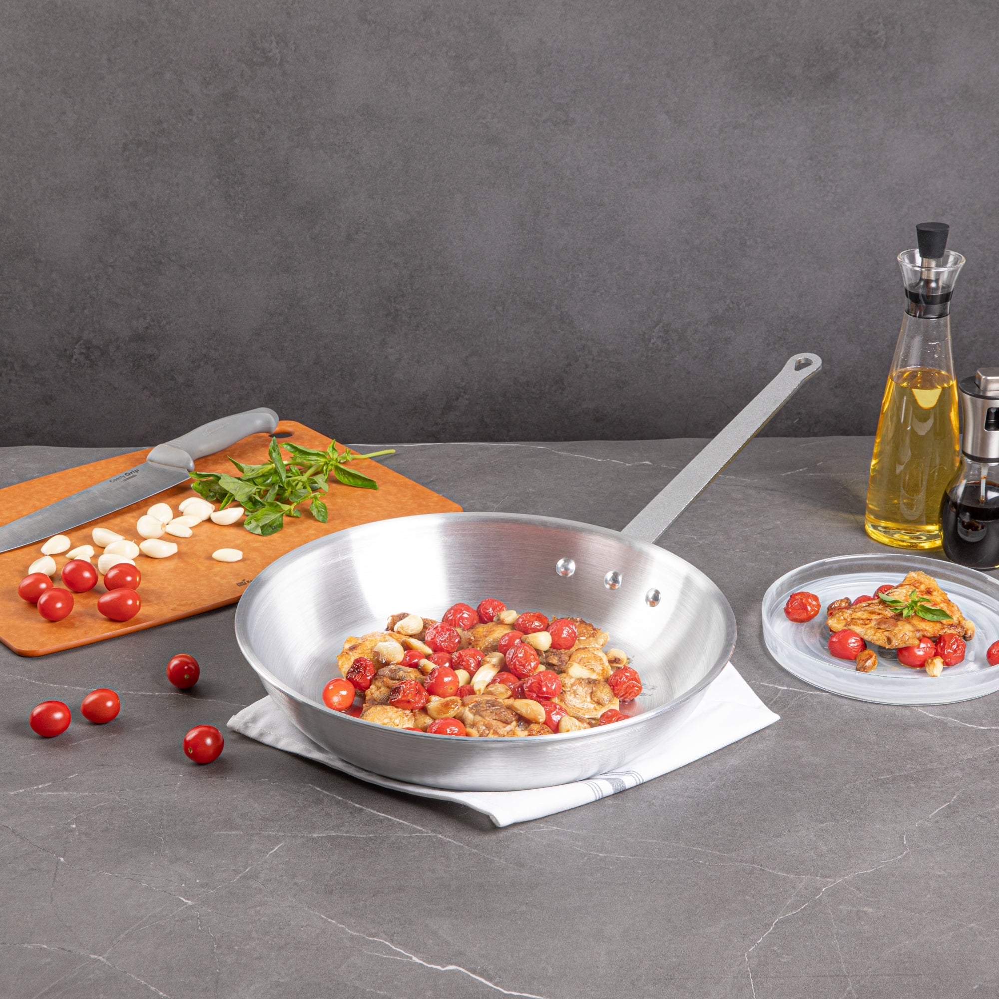 Met Lux Aluminum 14" Fry Pan - 1 count box