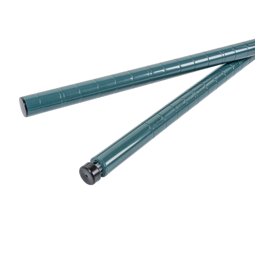 Chef 101 74" NSF Green Epoxy Stationary Shelving Post - with Leveling Foot, Corrosion-Resistant - 4 count box
