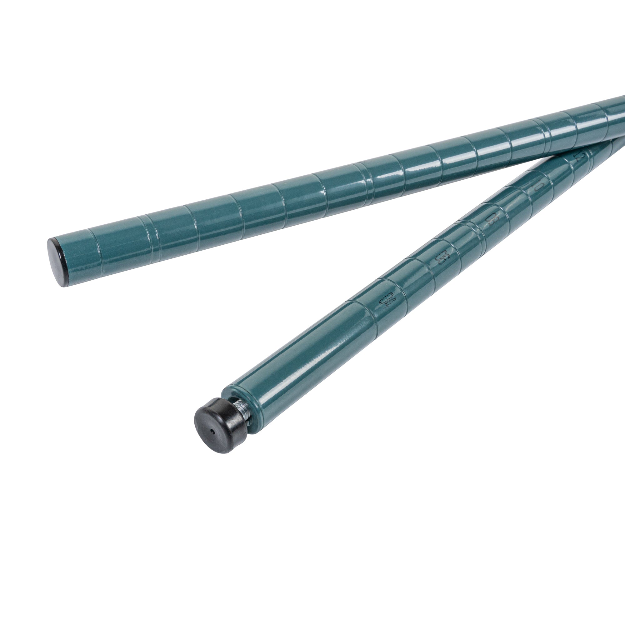 Chef 101 74" NSF Green Epoxy Stationary Shelving Post - with Leveling Foot, Corrosion-Resistant - 4 count box